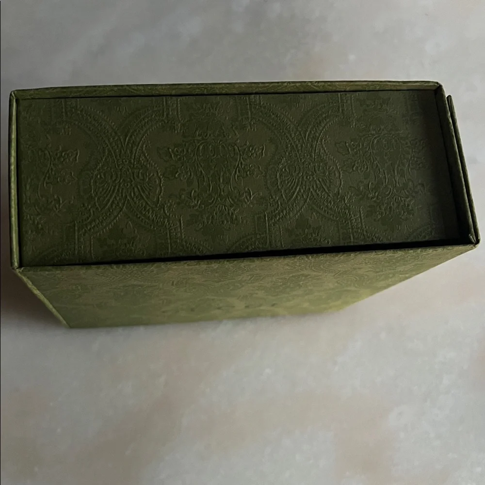 Gucci Olive Embossed DAMASK Gift Box OR STORAGE HOME DECOR
